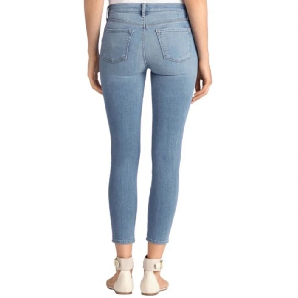 J Brand Cropped Rail Ocean Side Slim Straight Light Wash Stretch Jeans‎
